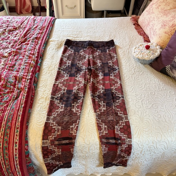 Free People Byzantine Print Knit Sweater Pants Leggings - Picture 5 of 6